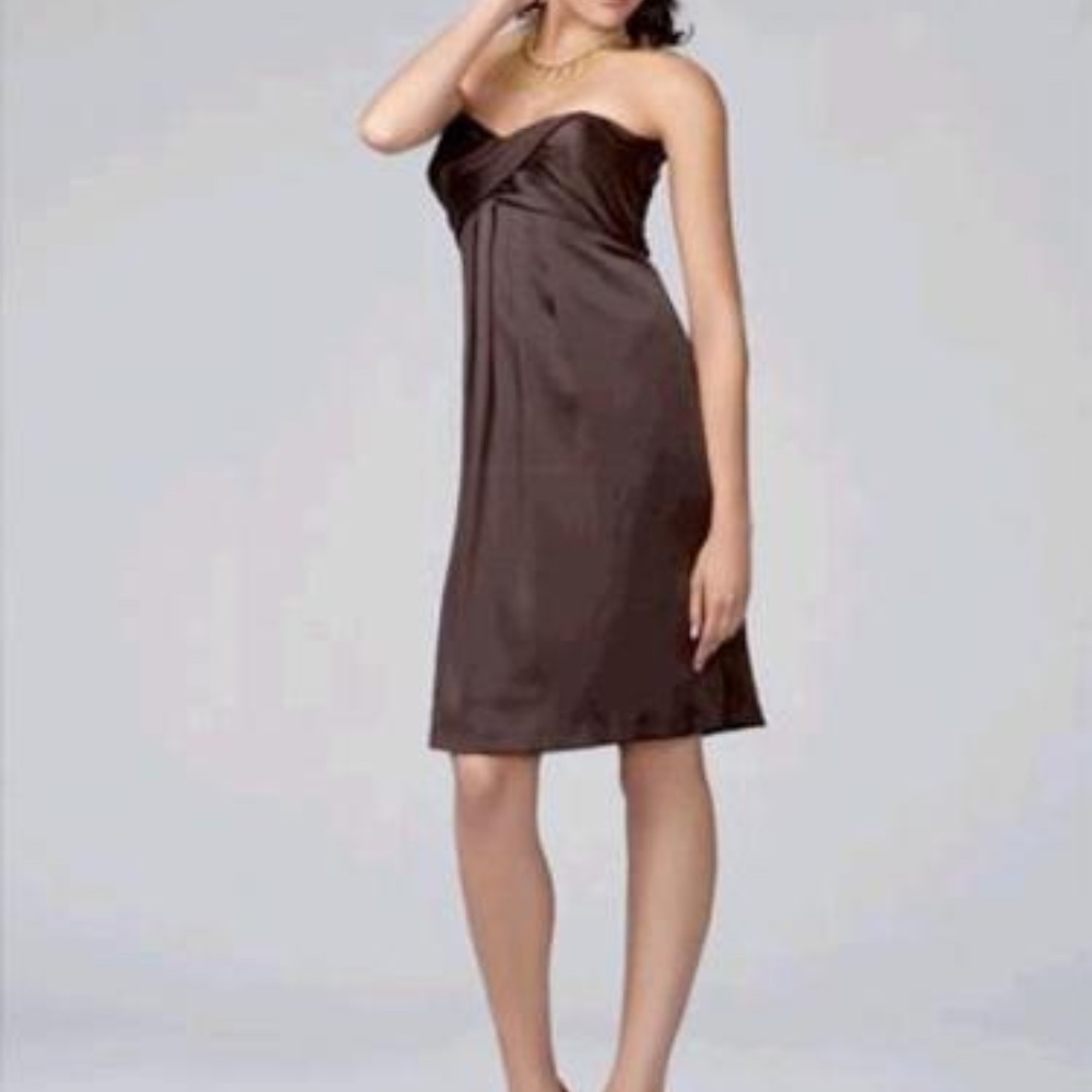 NICOLE MILLER STRAPLESS FRONT TWIST DRESS sz 0